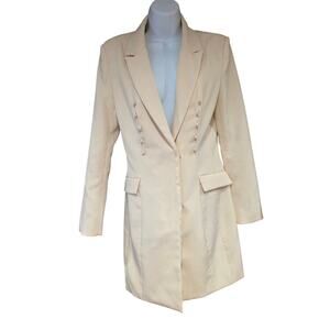 EUC Missguided cream fitted blazer dress sz 2